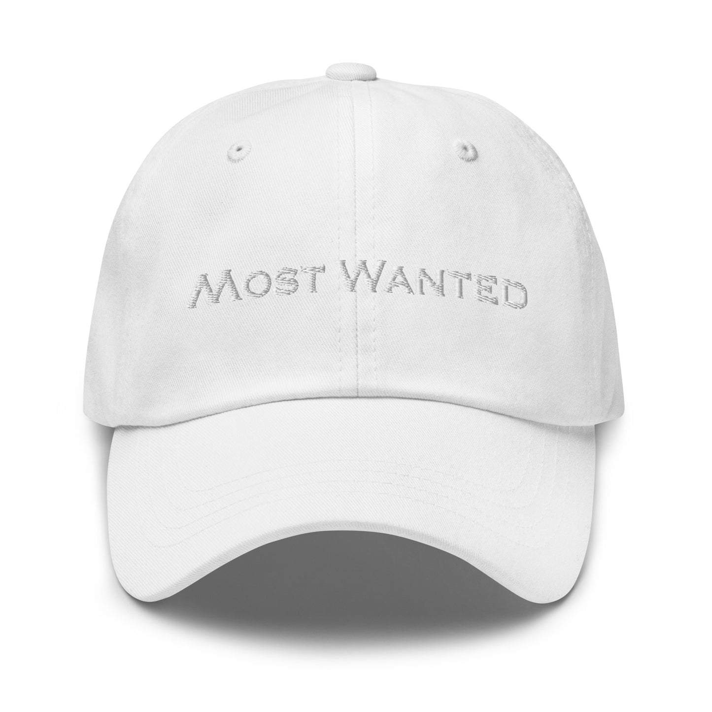 ORIGINAL WHITE MOST WANTED DAD HAT