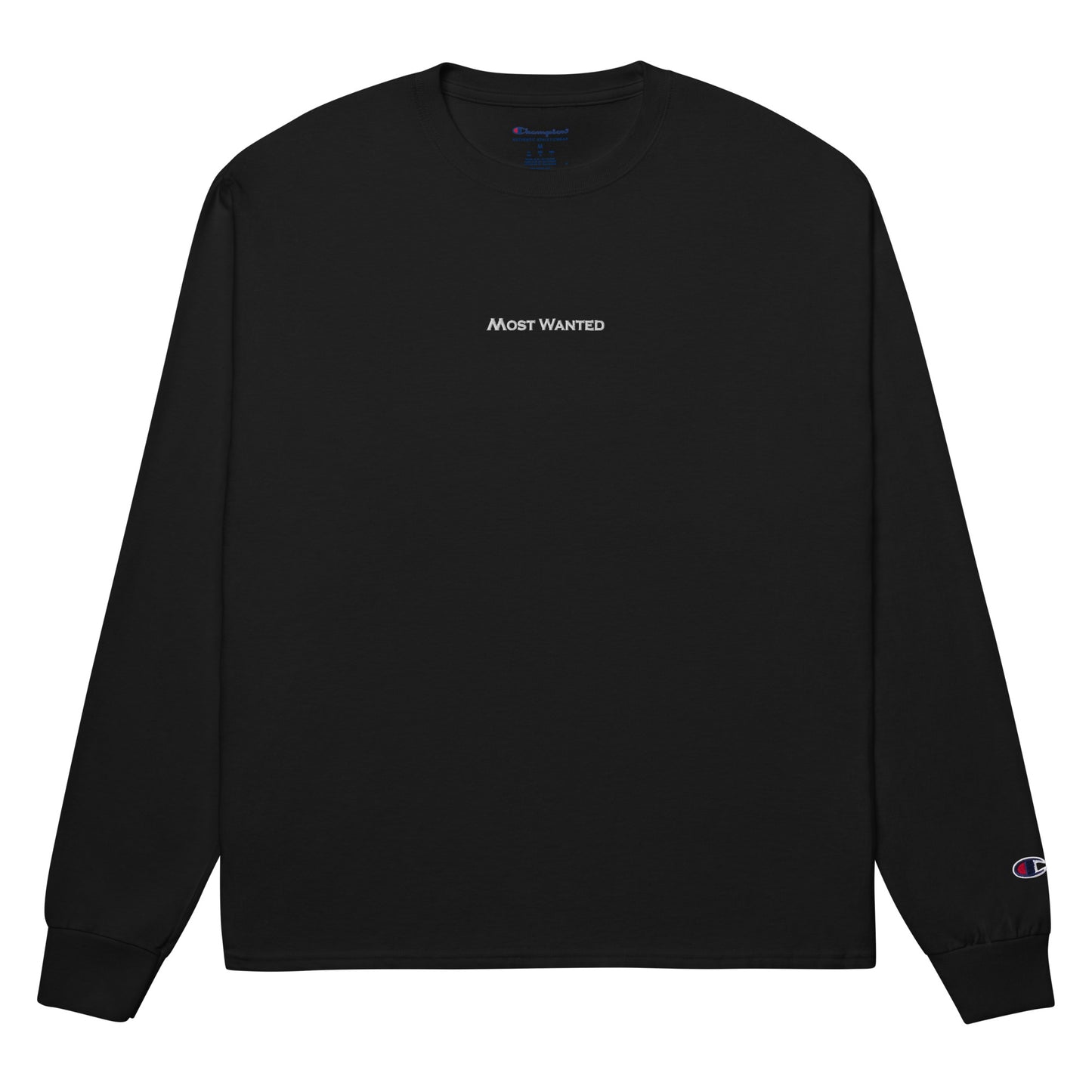 WHITE MOST WANTED CHAMPION LONG SLEEVE SHIRT