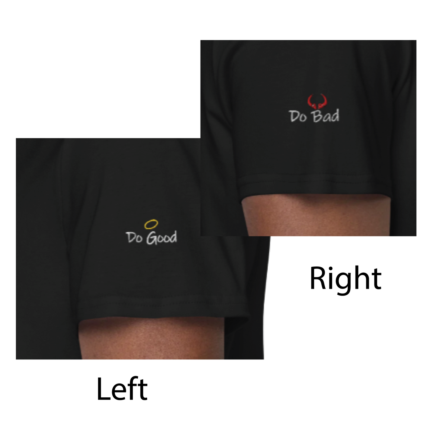 Do Good / Do Bad- Embroidery- SHIRT ( The Voices) "Most Wanted"- Black