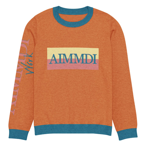 AIMMDI-Knitted crew neck sweater