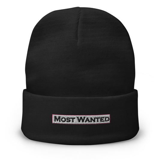 Embroidered Beanie (Most Wanted)