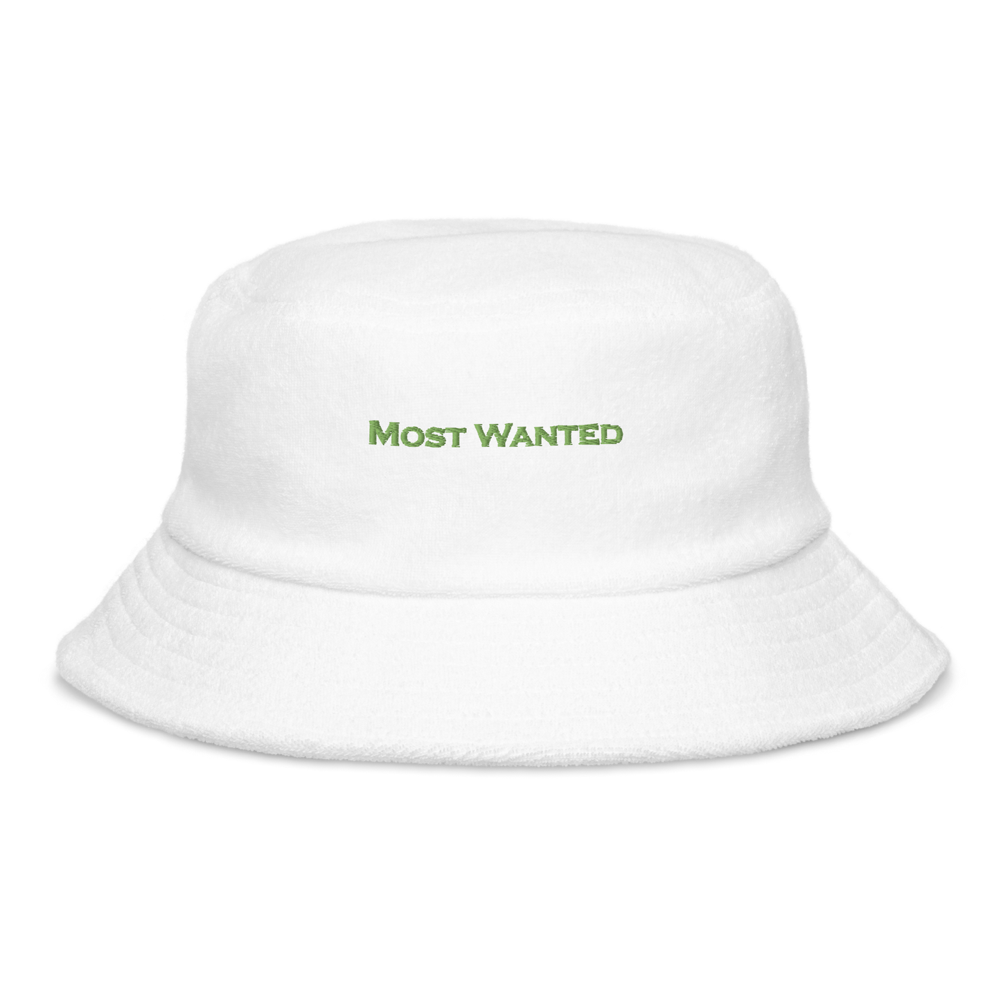 MOST WANTED GREEN EMBROIDERED "MOST WANTED" CHILL🥶🥶🥶 BUCKET HAT